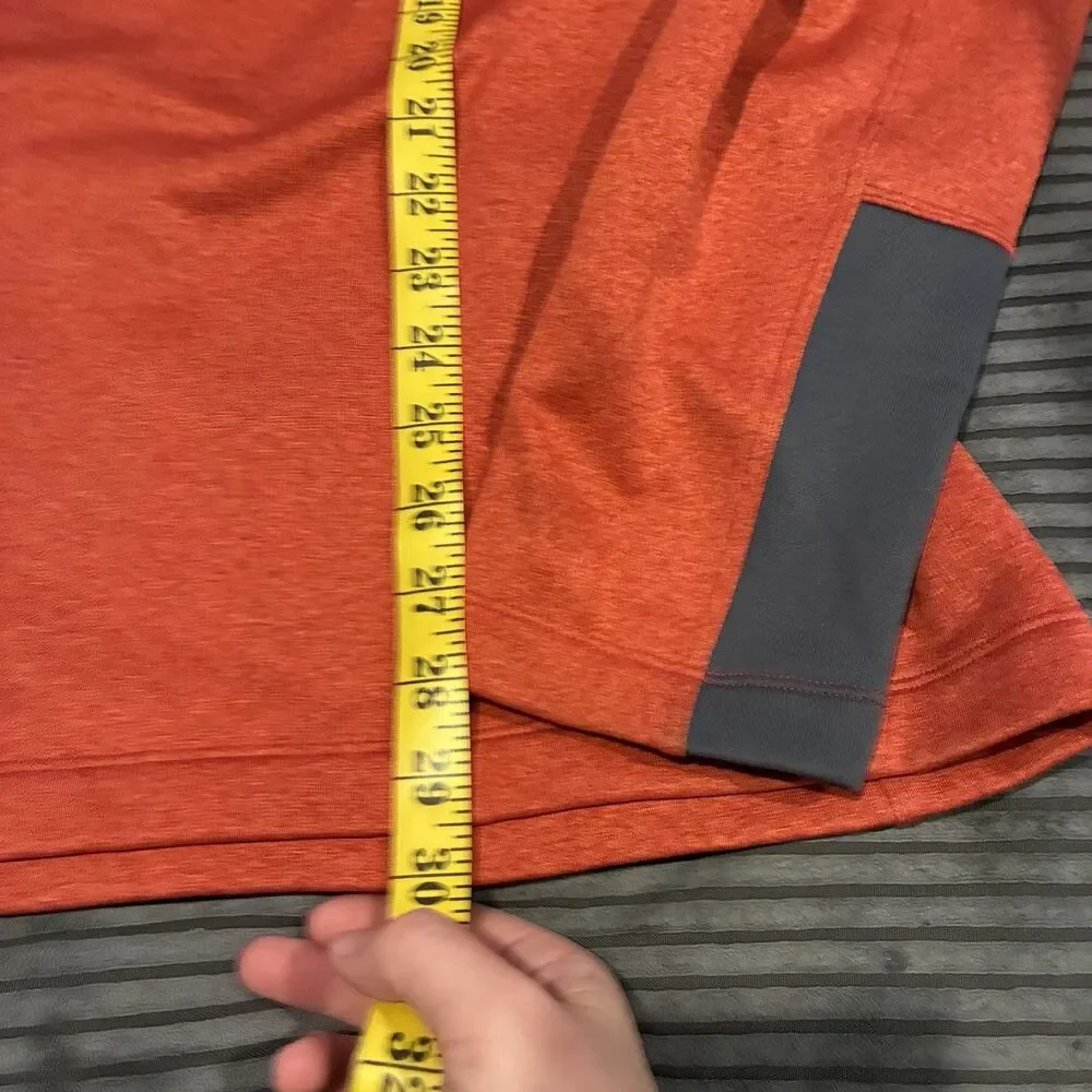 The North Face Canyonlands Pullover Mens L Orange 1/4 Zip Hiking Camping Gorp